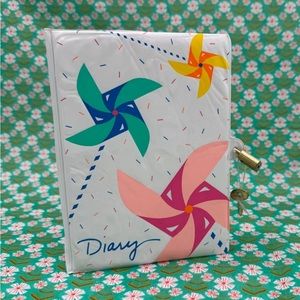 Vintage Pinwheel Diary With Lock & Keys